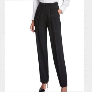 Emporio Armani SZ 36 Black Double Pleated Pants